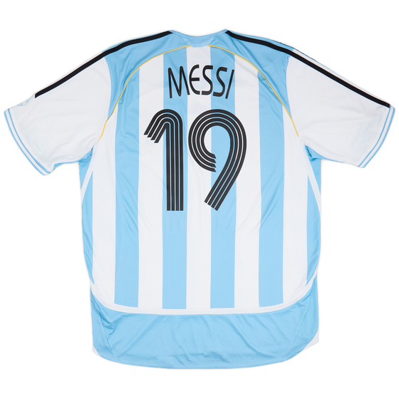 2005-07 Argentina Home Shirt Messi #19 - 6/10 - (XL)