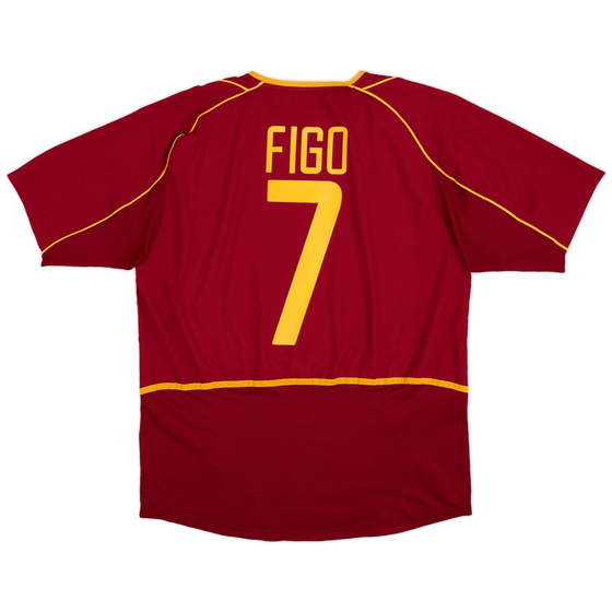 2002-04 Portugal Home Shirt Figo #7 - 9/10 - (L)