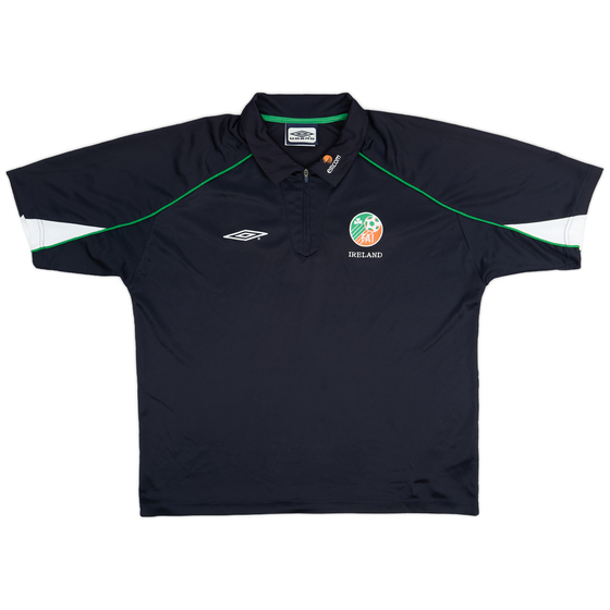 2002 Ireland Umbro 1/4 Zip Polo Shirt - 9/10 - (L)