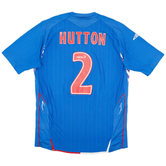 2007-08 Rangers Home Shirt Hutton #2 - 6/10 - (M)