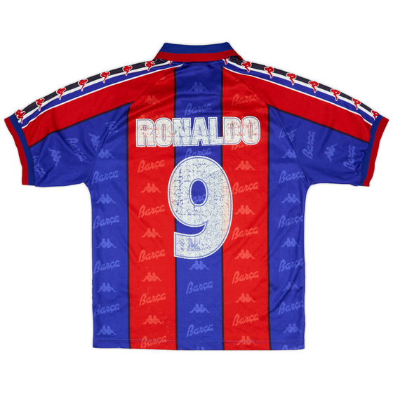 1995-97 Barcelona Home Shirt Ronaldo #9 - 5/10 - (M)