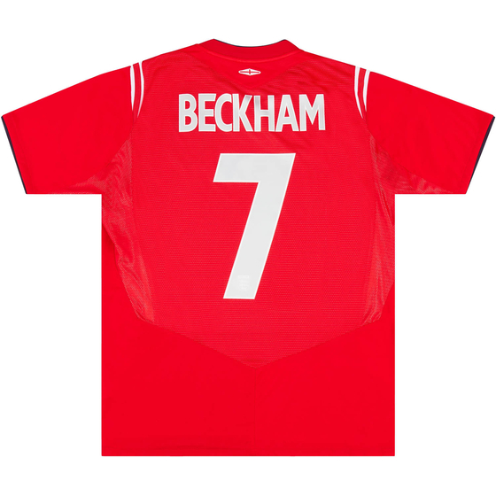 2004-06 England Away Shirt Beckham #7