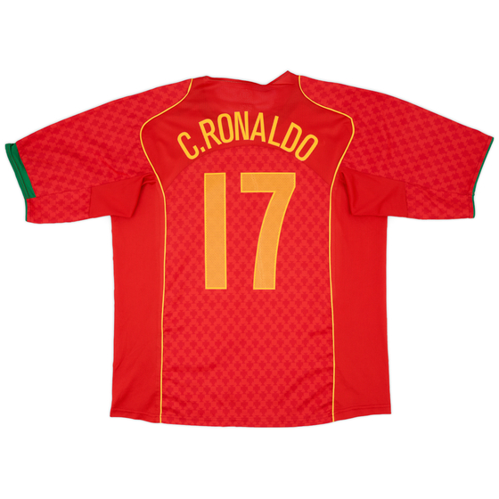 2004-06 Portugal Home Shirt C.Ronaldo #17 - 9/10 - (XL)