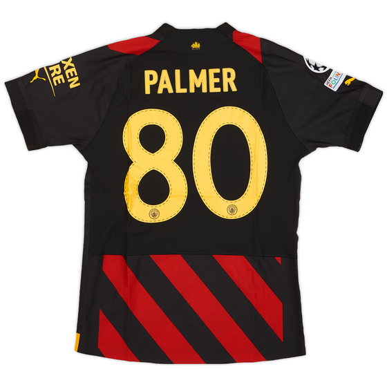 2022-23 Manchester City Match Issue Champions League Away Shirt Palmer #80