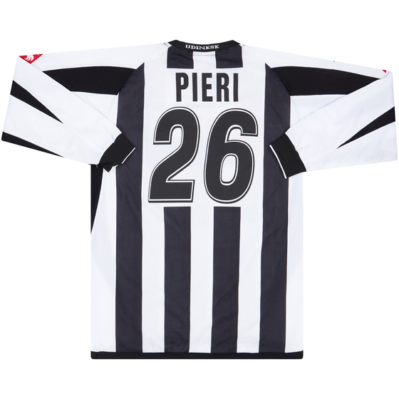 2003-04 Udinese Match Issue Copa Italia Home L/S Shirt Pieri #26 (v Inter)