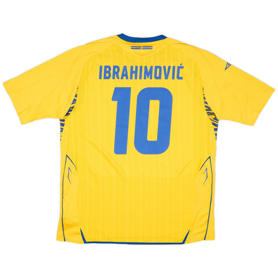 2007-09 Sweden Home Shirt Ibrahimović #10 - 8/10 - (XL)