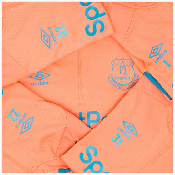 2019-20 Everton Player Issue 1/4 Zip Training Top - As New
