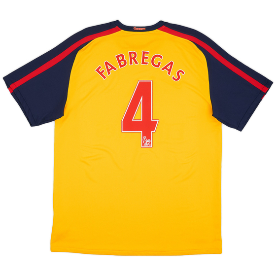 2008-09 Arsenal Away Shirt Fabregas #4 - 8/10 - (L)