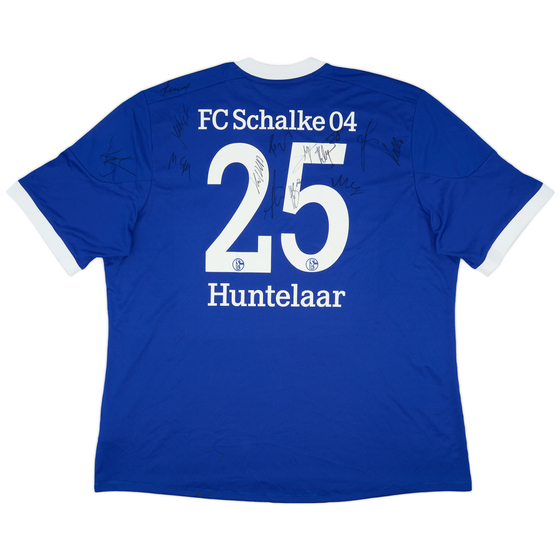 2012-14 Schalke Signed Home Shirt Huntelaar #25 - 9/10 - (3XL)