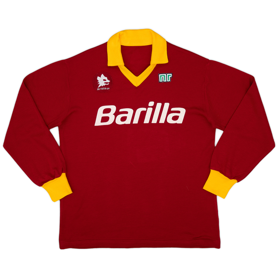 1987-90 Roma Home L/S Shirt - 7/10 - (L)