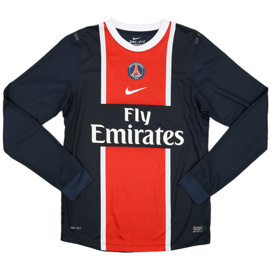 2011-12 Paris Saint-Germain Player Issue Home L/S Shirt - 9/10 - (L)