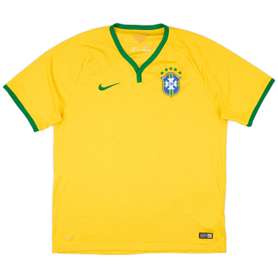 2014-15 Brazil Home Shirt #10 (Neymar) - 7/10 - (XL)
