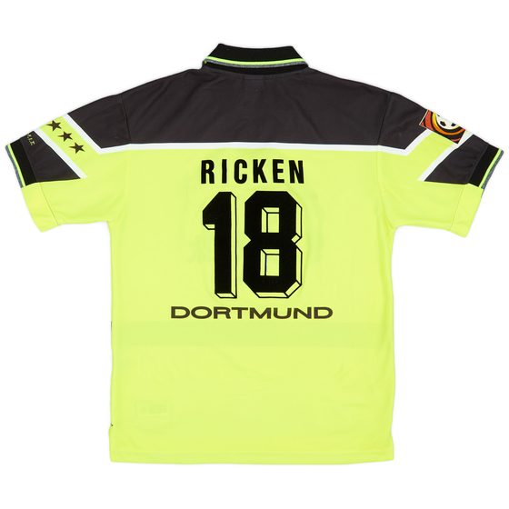 1997-98 Borussia Dortmund Home Shirt Ricken #18  - 8/10 - (M)