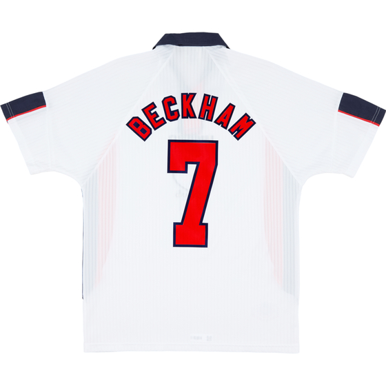 1997-99 England Home Shirt Beckham #7 - 7/10 - (L)