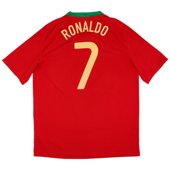 2008-10 Portugal Home Shirt Ronaldo #7 - 7/10 - (XL)