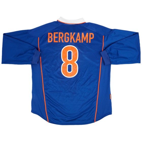 1998-00 Netherlands Player Issue Away L/S Shirt Bergkamp #8 - 6/10 - (XL)