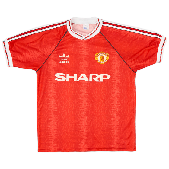 1990-92 Manchester United Home Shirt - 9/10 - (M)