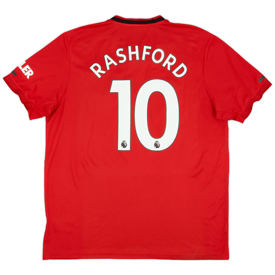 2019-20 Manchester United Home Shirt Rashford #10 - 9/10 - (XL)