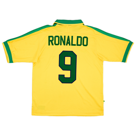 1997-98 Brazil Home Shirt Ronaldo #9 - 9/10 - (M)