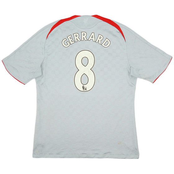 2008-09 Liverpool Away Shirt Gerrard #8 - 5/10 - (L)