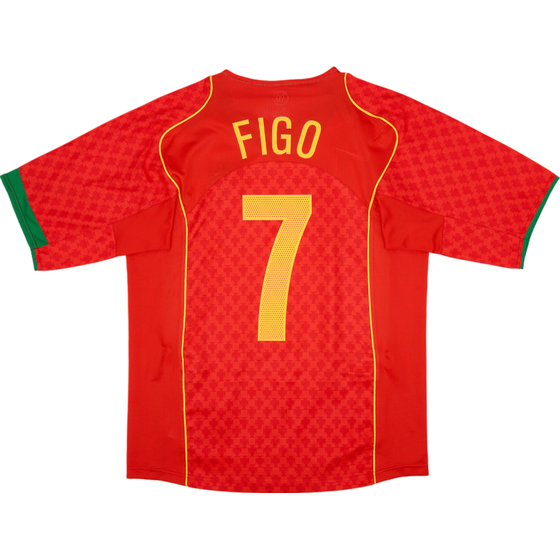 2004-06 Portugal Home Shirt Figo #7 - 9/10 - (M)