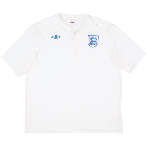 2010-11 England Home Shirt - 9/10 - (3XL)