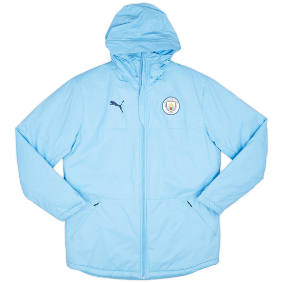 2019-20 Manchester City Puma Hooded Padded Bench Coat - 9/10 - (L)
