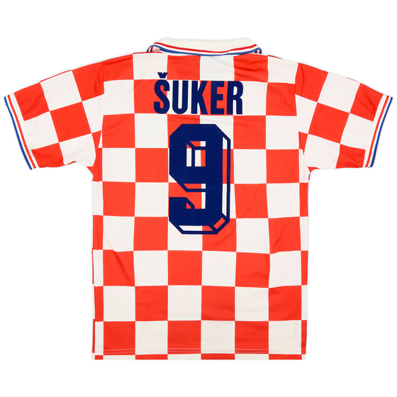 1996-98 Croatia Home Shirt Šuker #9 - 6/10 - (M)