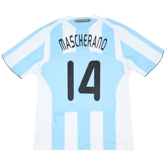 2007-09 Argentina Home Shirt Mascherano #14 - 7/10 - (XL)