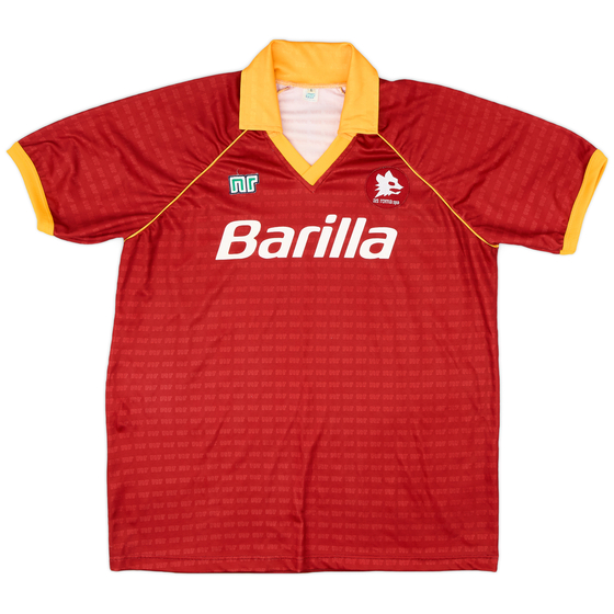 1990-91 Roma Home Shirt - 9/10 - (L)