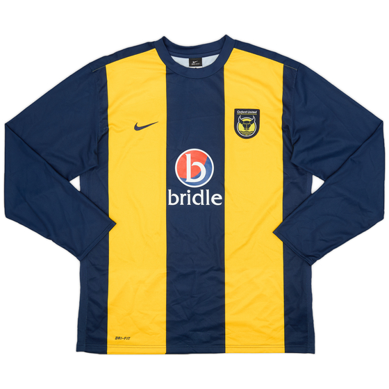 2010-11 Oxford United Home L/S Shirt - 8/10 - (XL)
