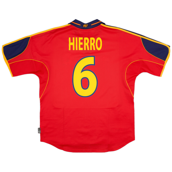 1999-02 Spain Home Shirt Hierro #6 - 8/10 - (XL)