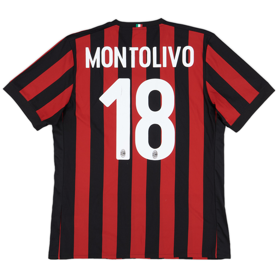 2017-18 AC Milan Home Shirt Montolivo #18 - 5/10 - (L)