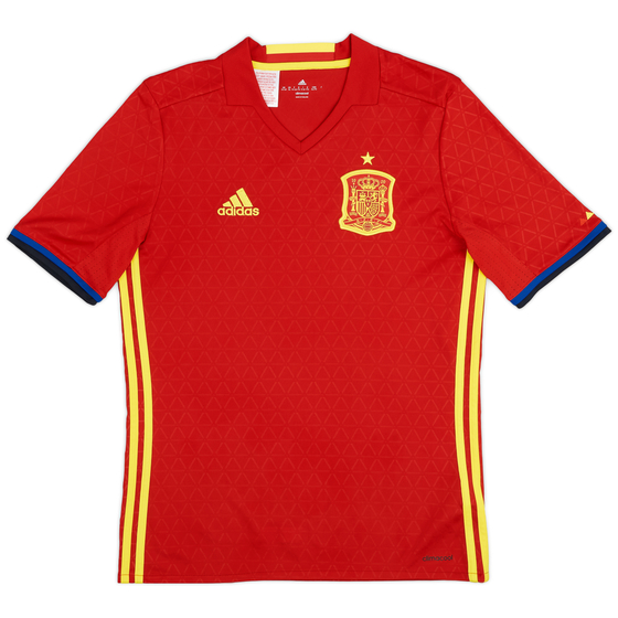 2016-17 Spain Home Shirt - 8/10 - (XL.Boys)