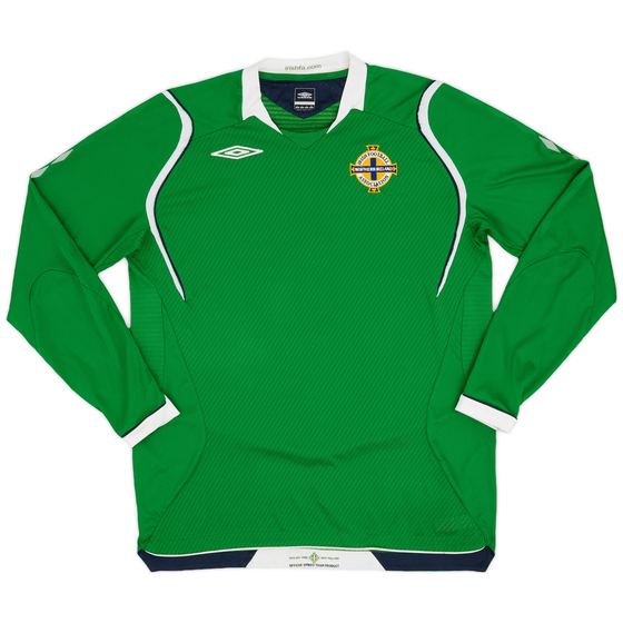 2008-10 Northern Ireland Home L/S Shirt #9 - 8/10 - (L)