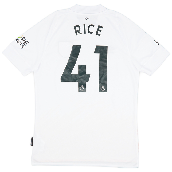 2022-23 West Ham Match Issue Third Shirt Rice #41