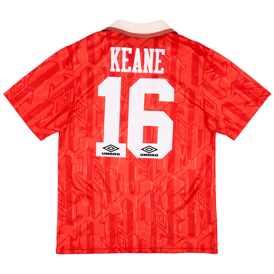 1992-94 Manchester United Home Shirt Keane #16 - 9/10 - (M)