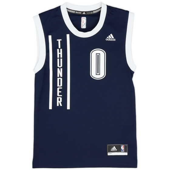 2014-16 Oklahoma City Thunder Westbrook #0 adidas Alternate Jersey (Excellent) XS