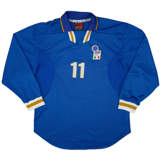 1996-97 Italy Player Issue Home L/S Shirt #11 - 8/10 - (XL)