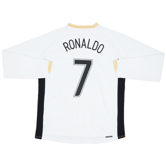 2006-08 Manchester United Away L/S Shirt Ronaldo #7 - 7/10 - (L)