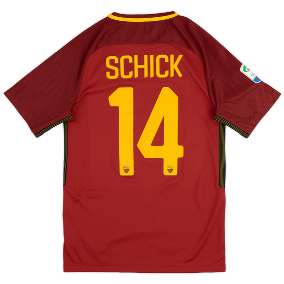 2017-18 Roma Home Shirt Schick #14 - 8/10 - (S)