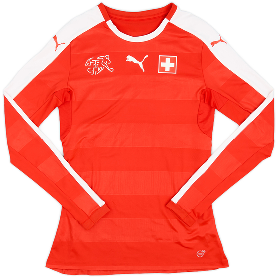 2016-17 Switzerland Player Issue Home L/S Shirt (M)