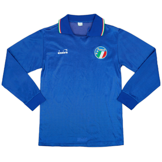 1986-91 Italy Home L/S Shirt - 9/10 - (M)