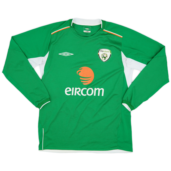 2004-06 Ireland Home L/S Shirt - 8/10 - (S)