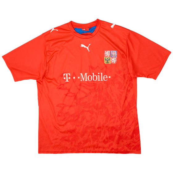2006-08 Czech Republic Signed Basic Home Shirt - 6/10 - (XL)