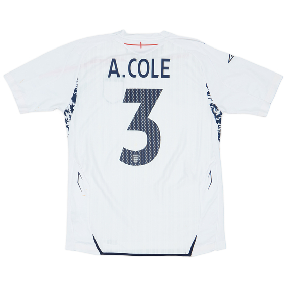 2007-09 England Home Shirt A.Cole #3 - 7/10 - (M)