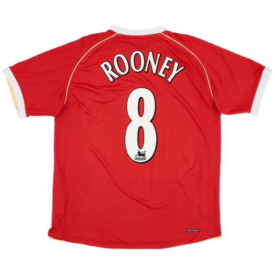 2006-07 Manchester United Home Shirt Rooney #8 - 7/10 - (L)