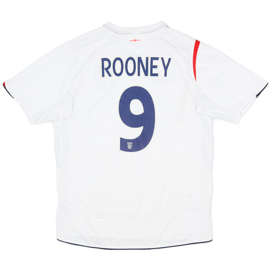 2005-07 England Home Shirt Rooney #9 - 7/10 - (L)