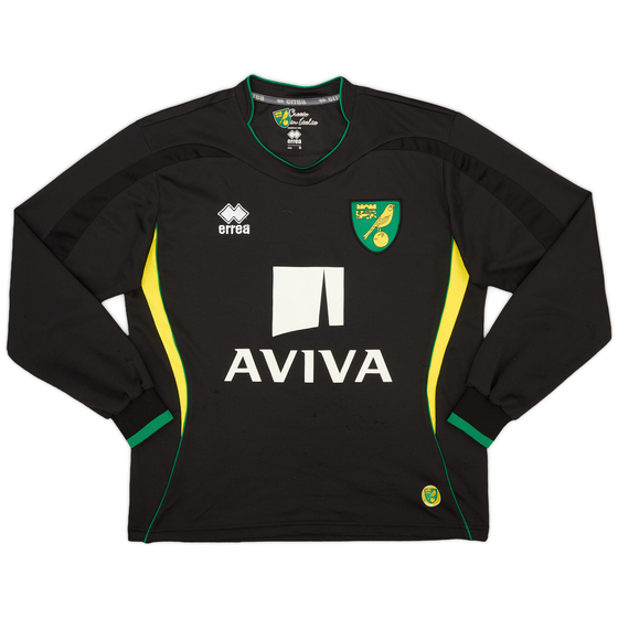 2012-13 Norwich City Away L/S Shirt - 7/10 - (S)
