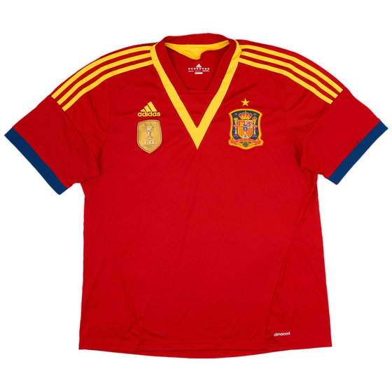2013 Spain Confederation Cup Home Shirt - 9/10 - (XL)